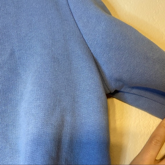 NO OFFERS ZARA light blue cut out cropped turtleneck sweatshirt S - Picture 8 of 12